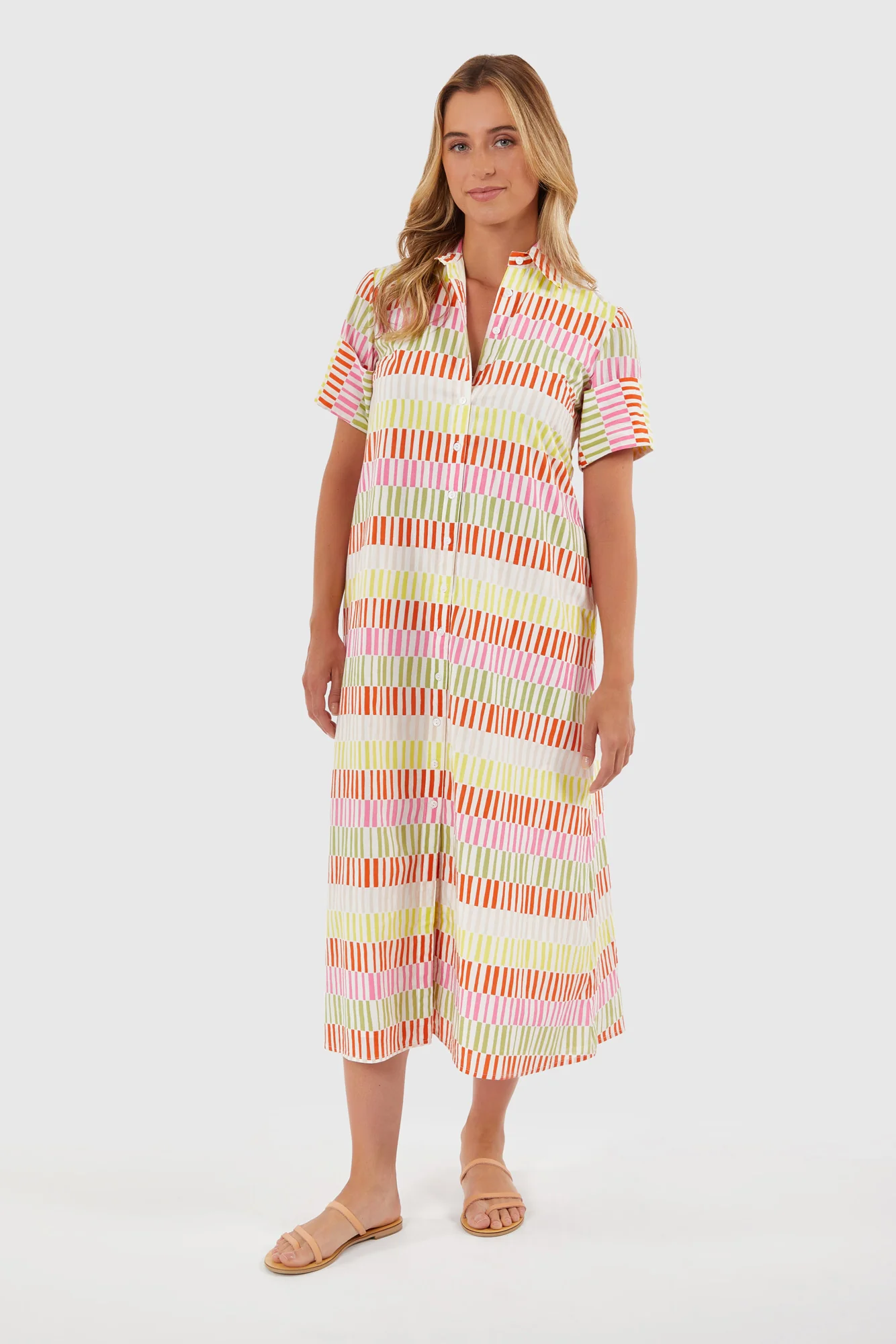 Gibbons Dress, Sherbert Stripe