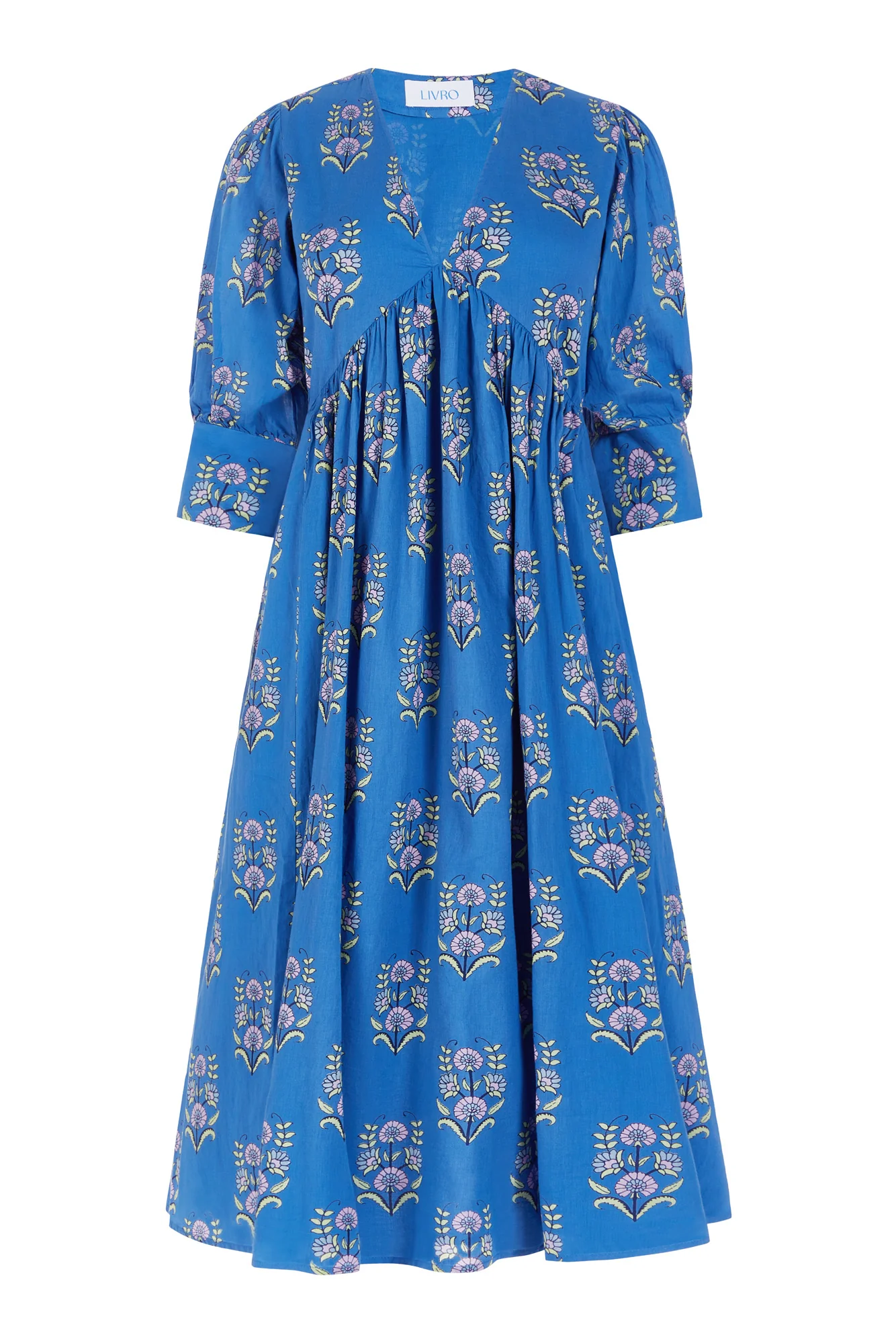 Ingrid Dress, Cornflower Mughal
