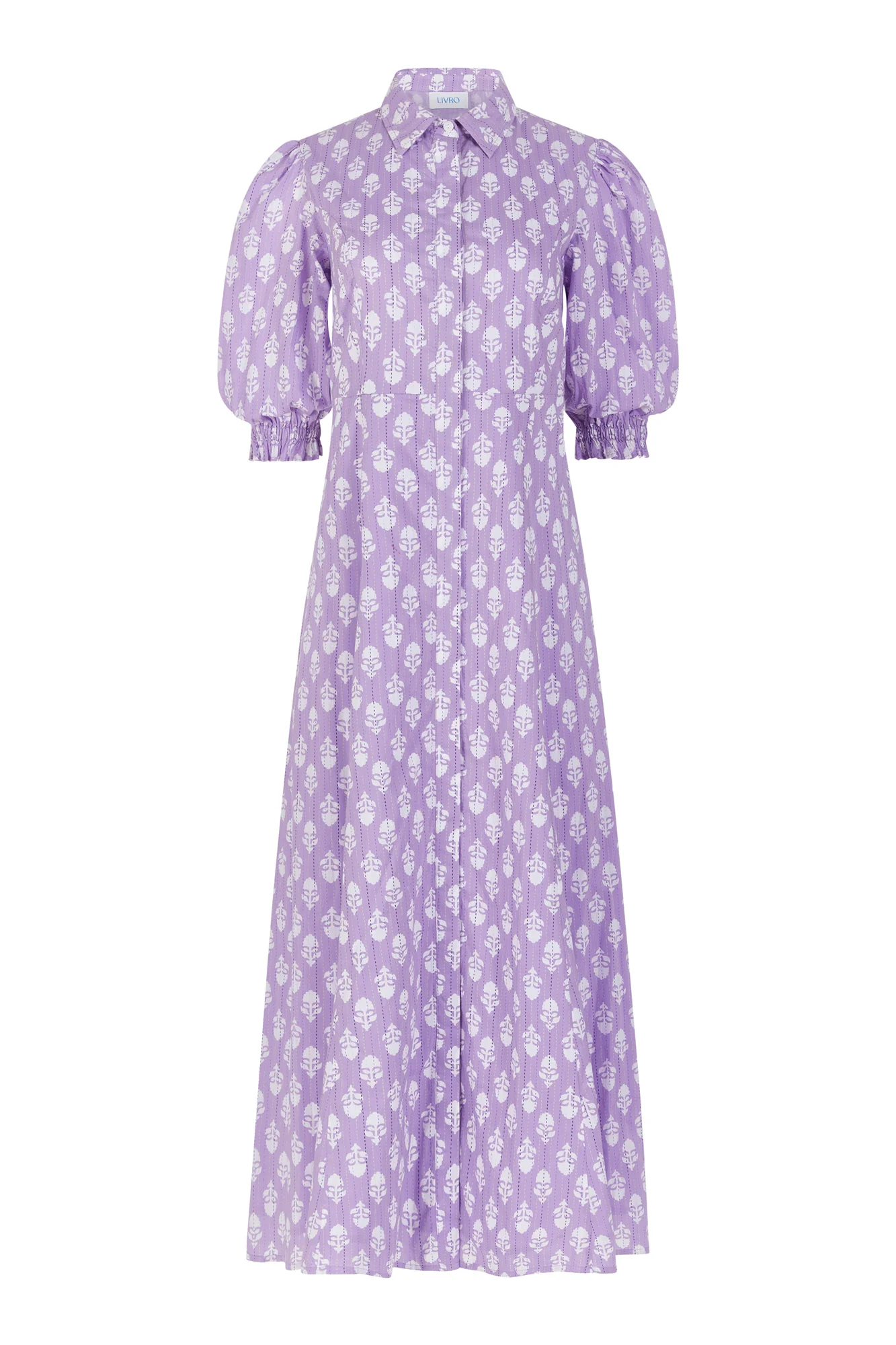 Rosie Shirt Dress, Lavender Sprigs