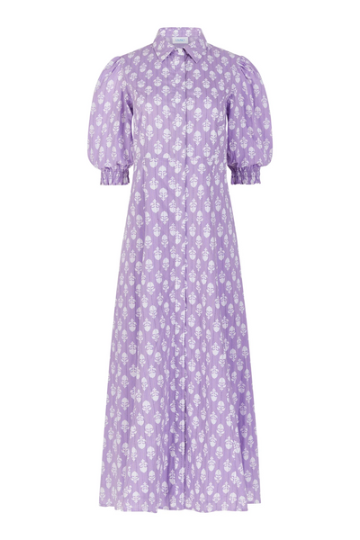 Rosie Shirt Dress, Lavender Sprigs