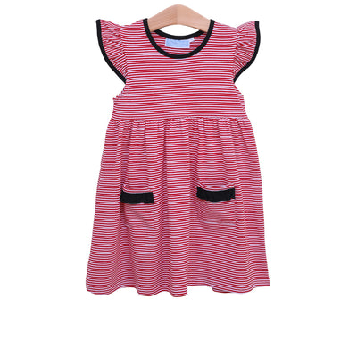 Lucy Game Day Dress - Red & Black