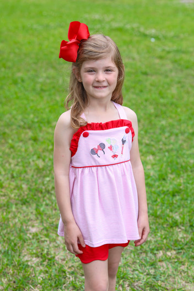 Mouse Embroidery Bloomer Set