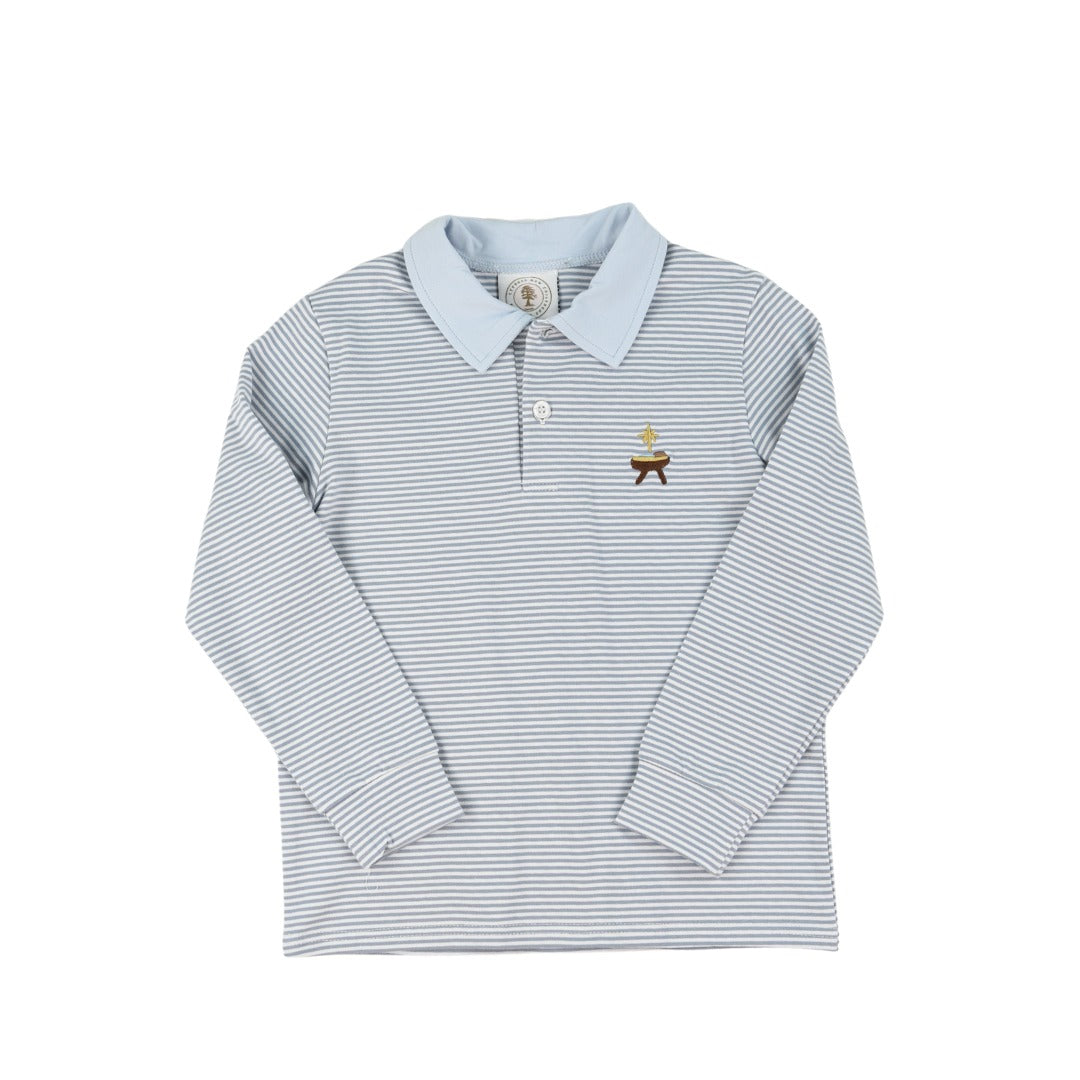 Oh Holy Night Boys Porter Polo Long Sleeve