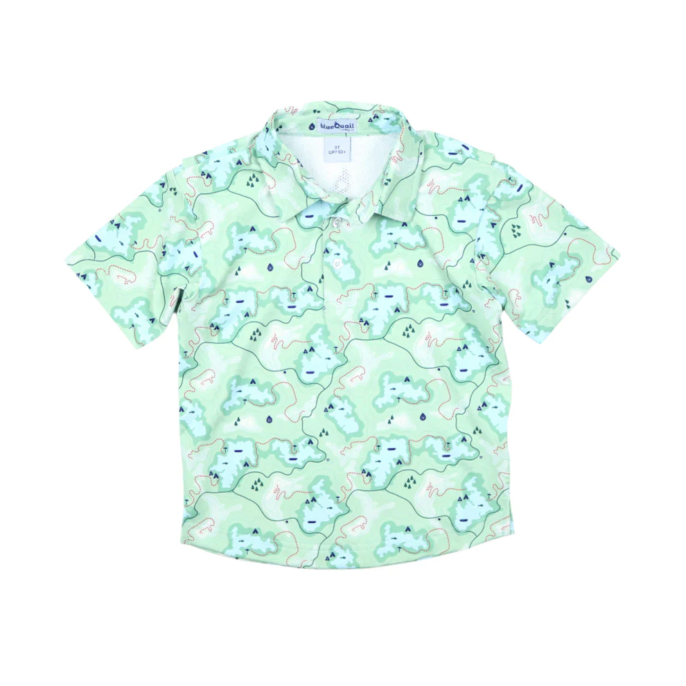 Trail Map Camo Polo Short Sleeve Shirt