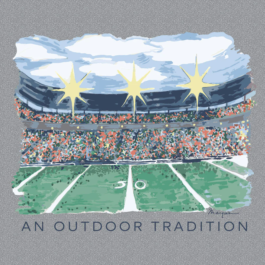 Kid's Pro Performance Short Sleeve T-shirt in Heather Gray 50-yard line at Football Stadium