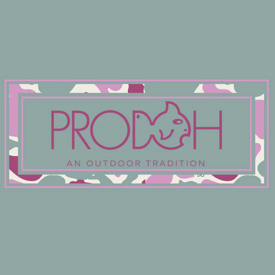 Girls' Pro Performance Long Sleeve T-shirt in Blue Surf with Pink Camo PRODOH Logo