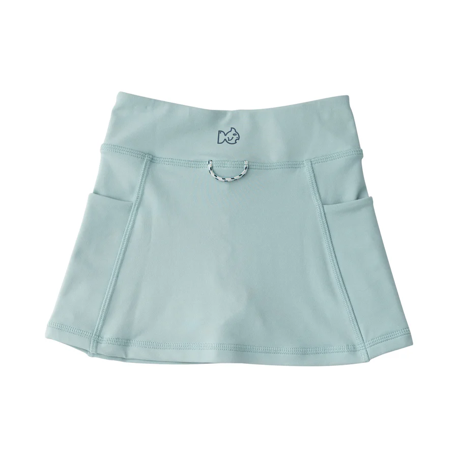Girls Creekside Court Skort in Blue Surf Green