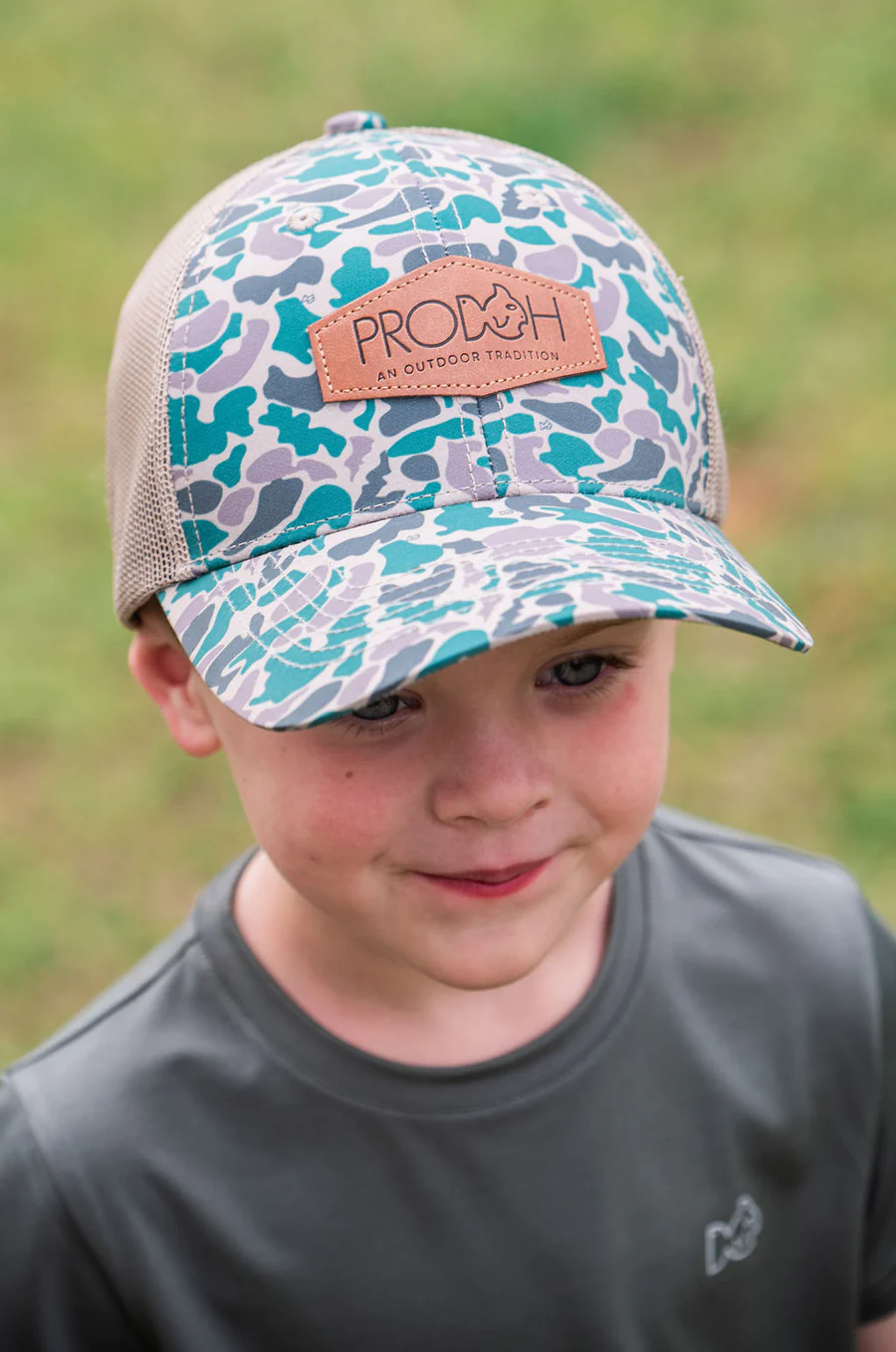 Kids Neutral Camo Trucker Hat