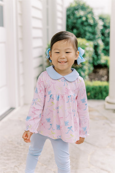 Ribbon Party Long Sleeve Tunic Set