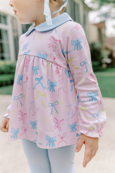 Ribbon Party Long Sleeve Tunic Set