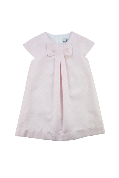 Pique Dress With Pleat Bow