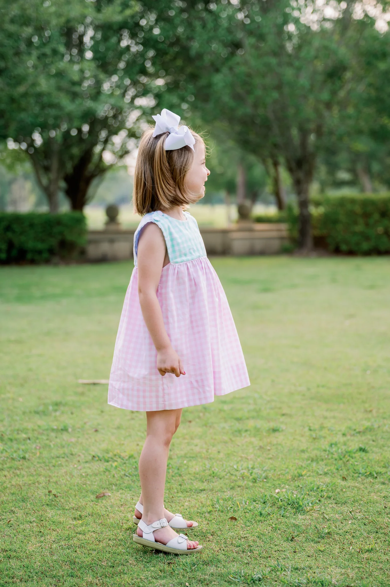 Charming Dress - Pink, Mint, Blue Check