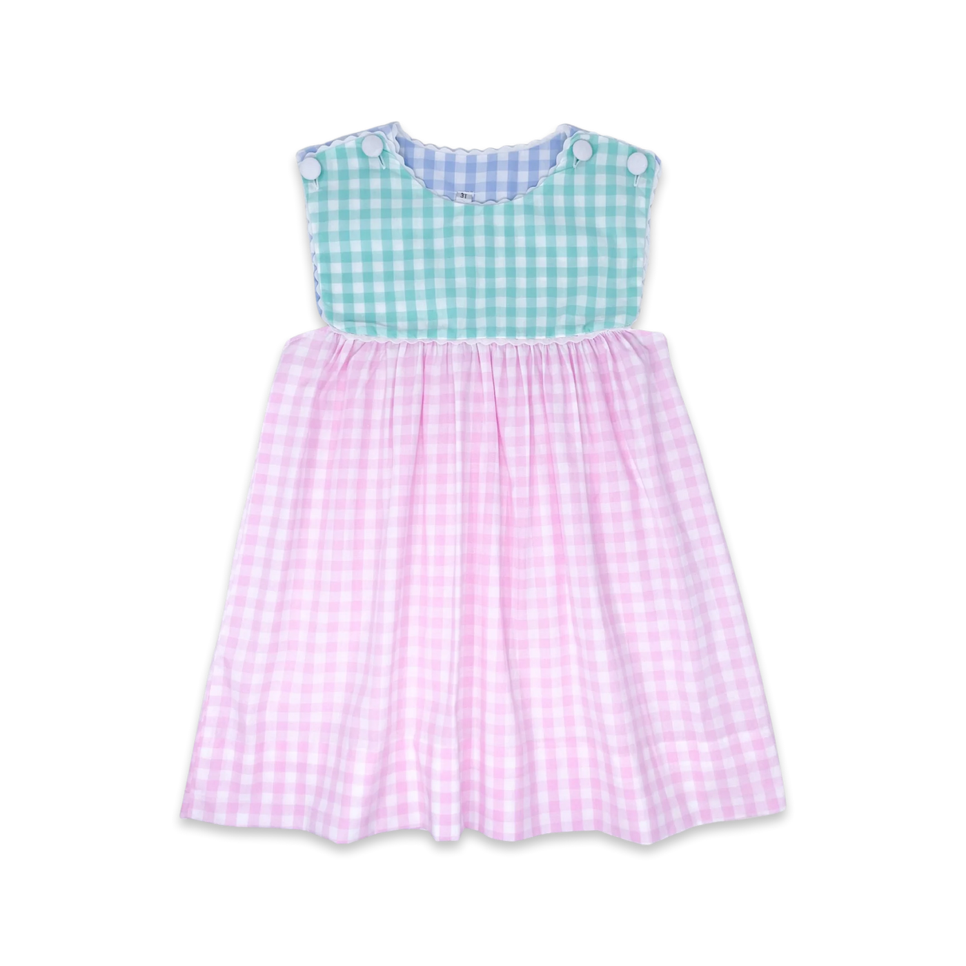 Charming Dress - Pink, Mint, Blue Check