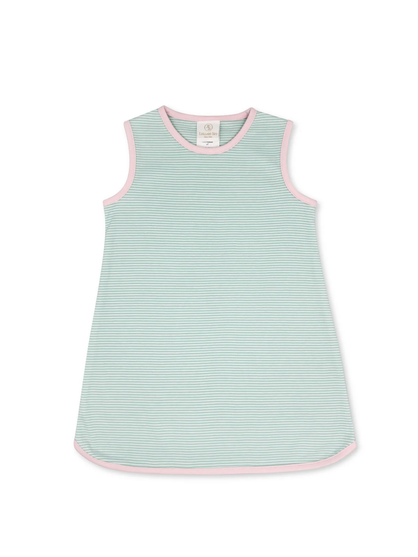 Tinsley Dress - Memphis Aqua Ministripe