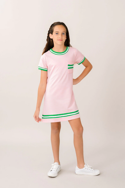 Landry Dress - Primrose Pink, Green