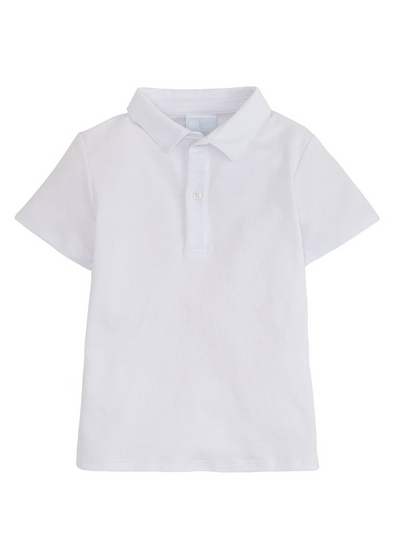 Short Sleeve Solid Polo - White