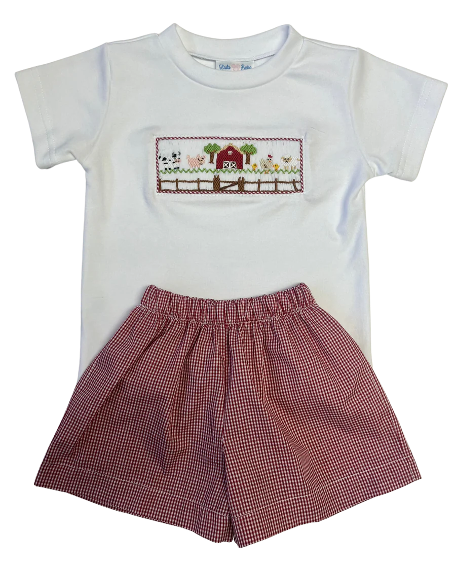 Tom Farm Smocked Short Set