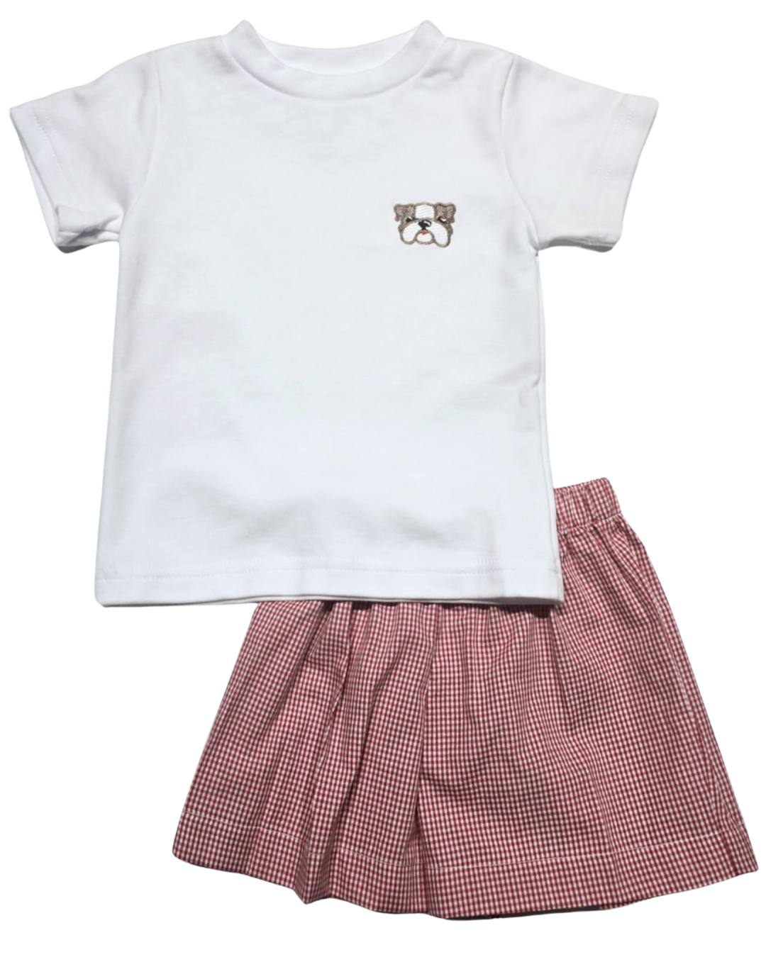 Bulldog Embroidered Tom Short Set