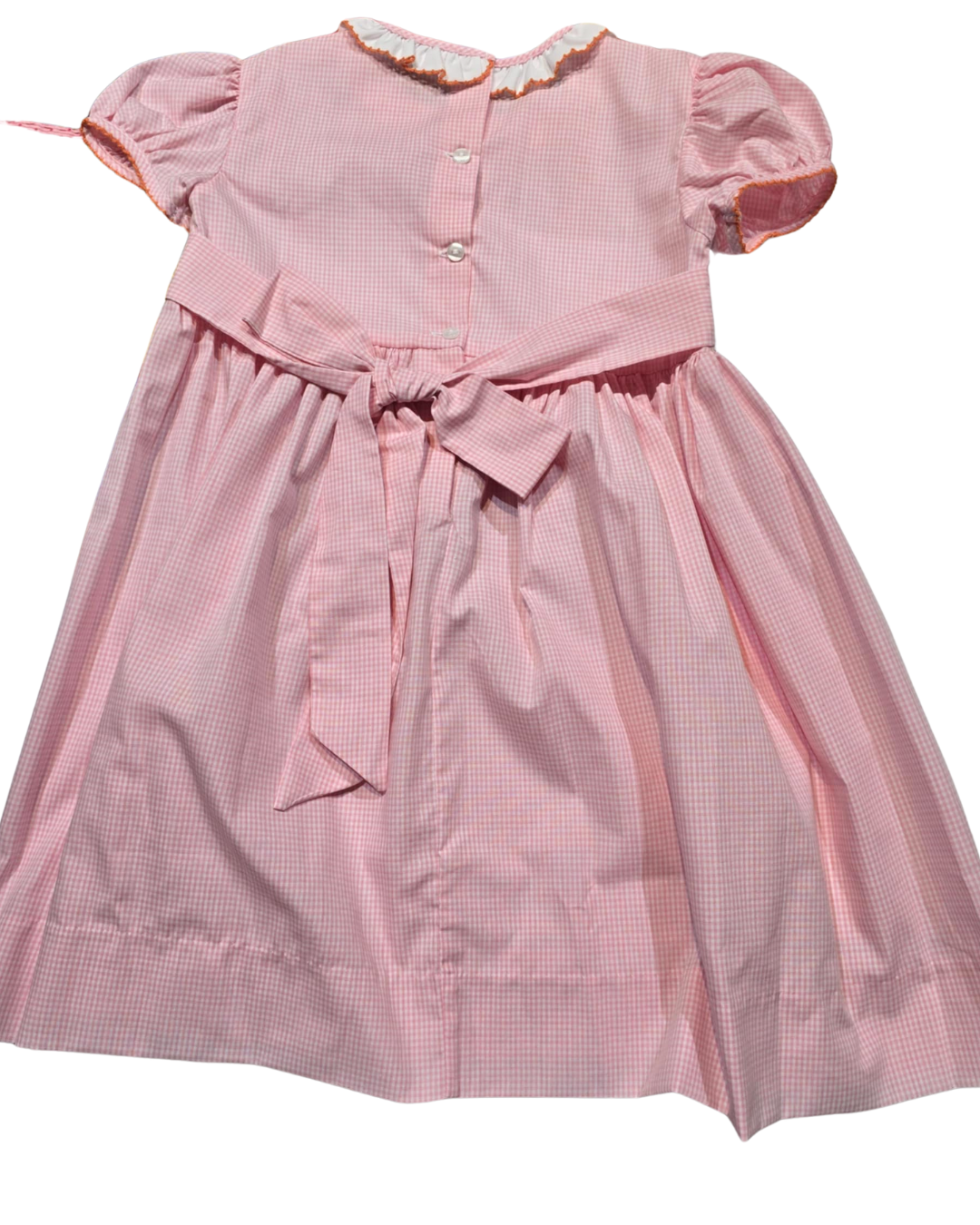 Rose Pumpkin Smocked Waist Dress