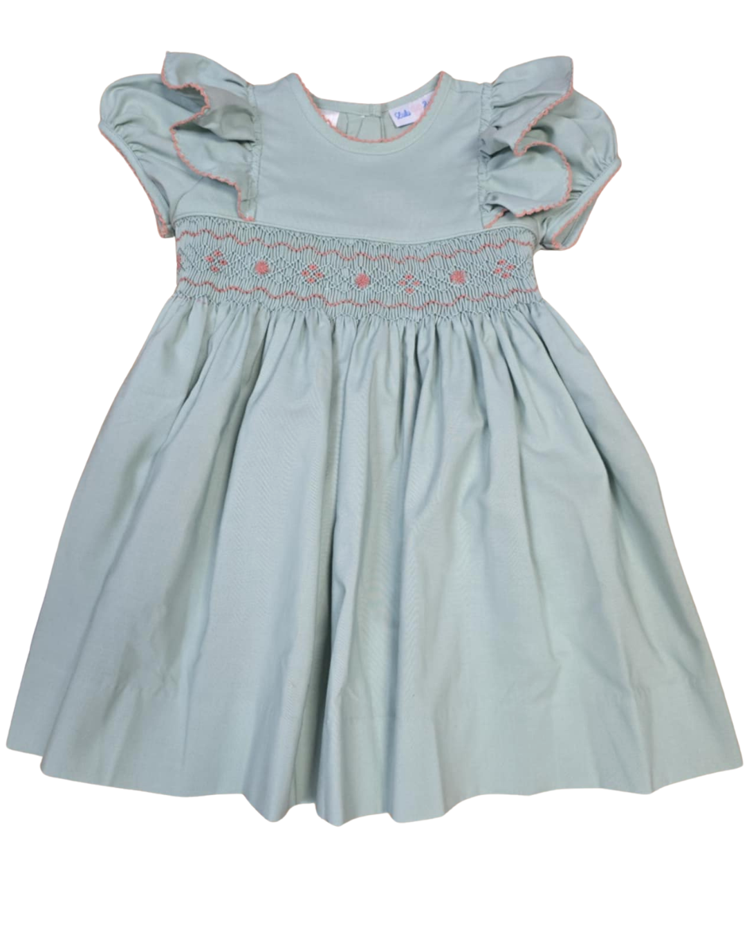 Rose Waist Smocked Dress - Sage
