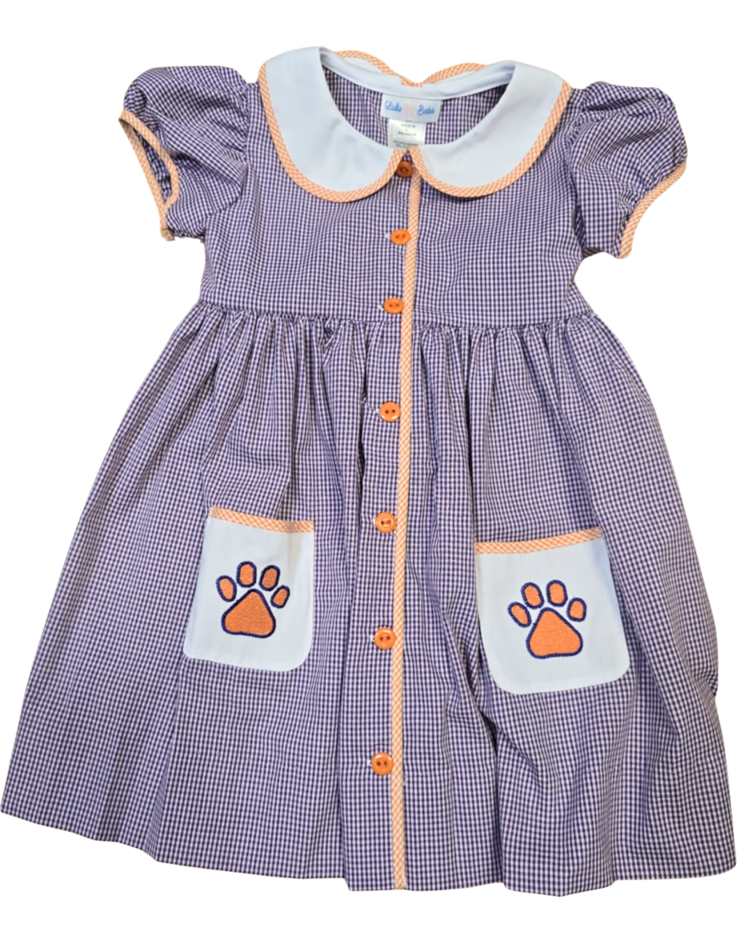 Clemson Paw Embroidered Ashely Dress