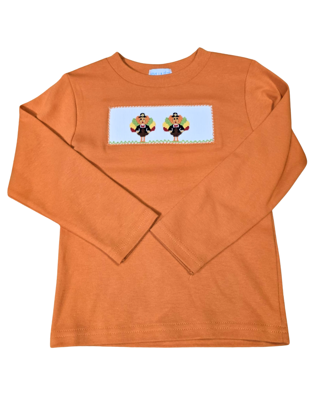 Orange Thanksgiving Smocked Tee