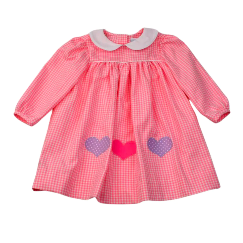 Hearts Pink Gingham Dress