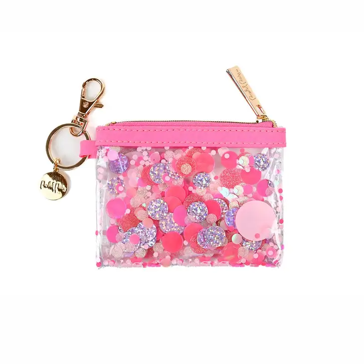 Pink Party Confetti Mini Wallet