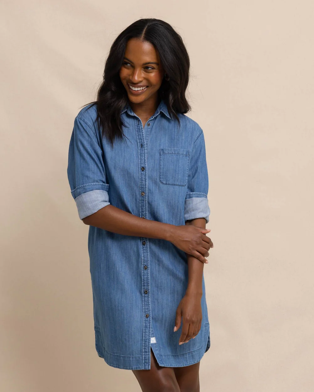 Cam Denim Dress – Pitterpattercarolinesaiken