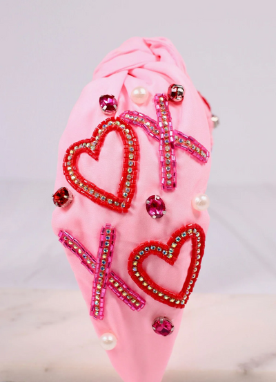XOXO Embellished Heart Headband