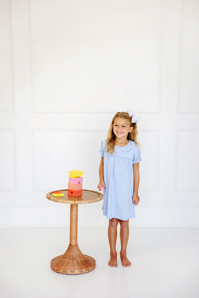 Holly Day Dress - Beale Street Blue With Worth Avenue White
