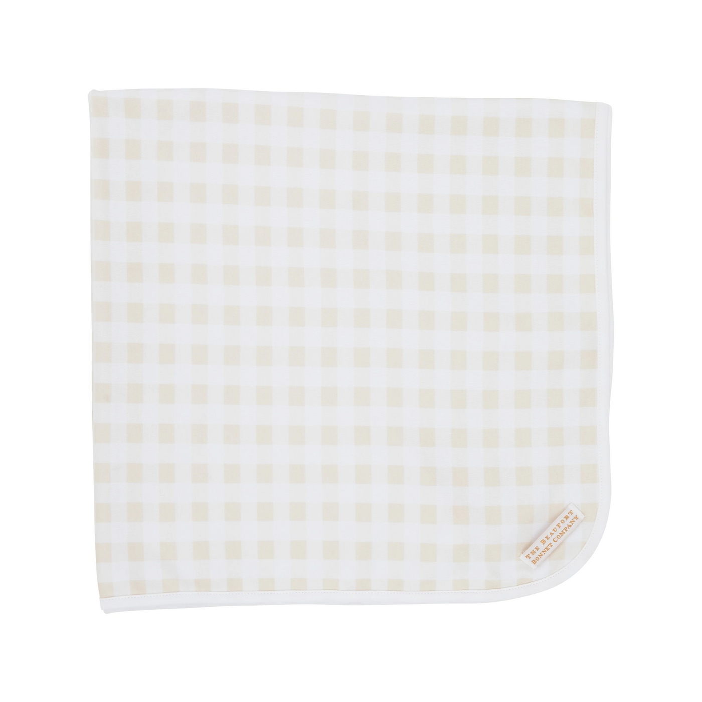Baby Buggy Blanket - Palmetto Pearl Gingham With Worth Avenue White