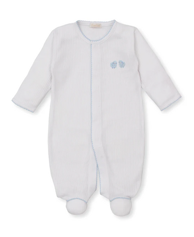 Premier Baa Baa Baby Sheep Blue Hand Embroidered Footie
