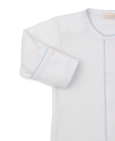 Premier Baa Baa Baby Sheep Blue Hand Embroidered Footie