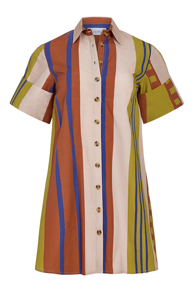 Dock Dress, Maple Stripes