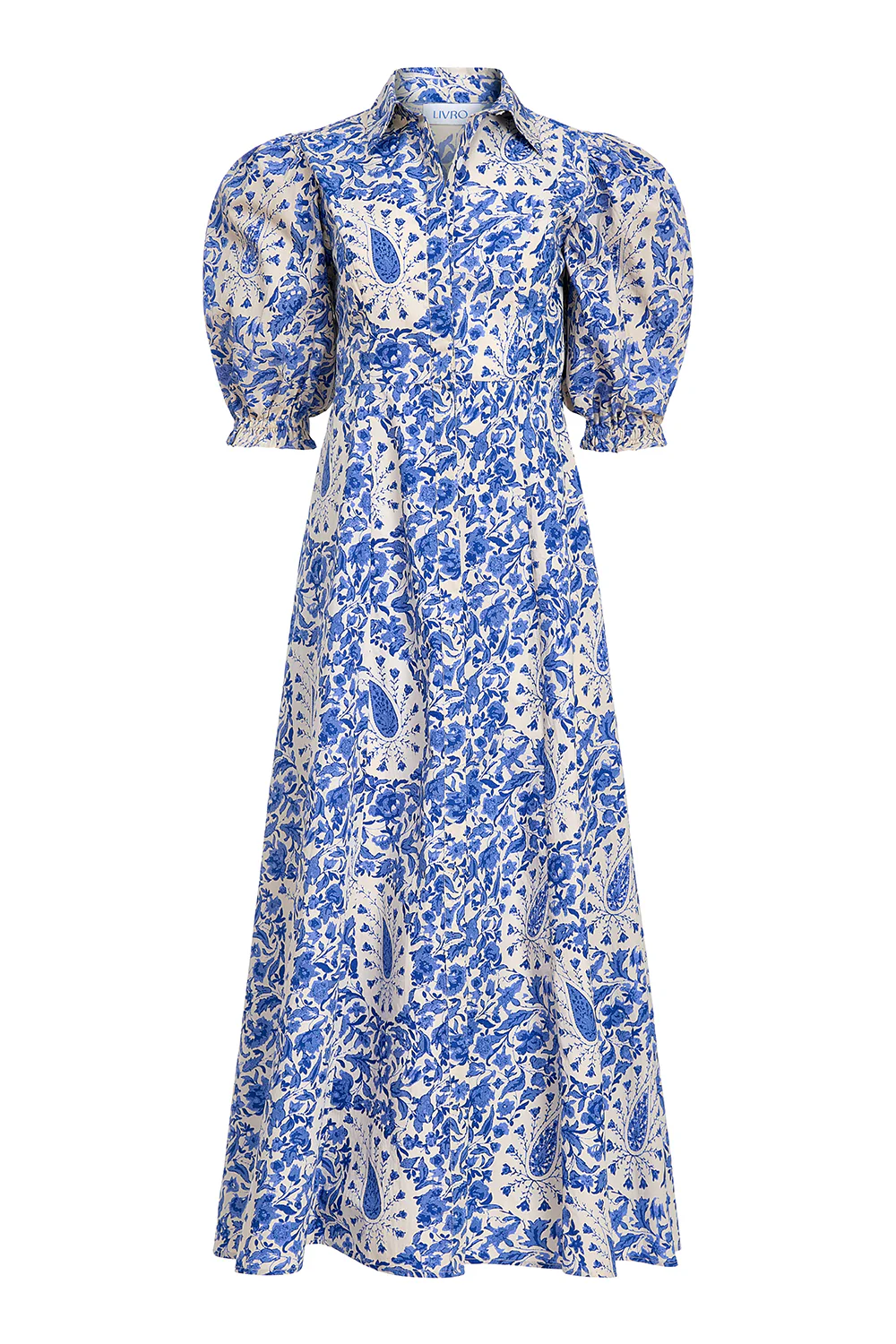 Rosie Shirtdress, Steel Paisley