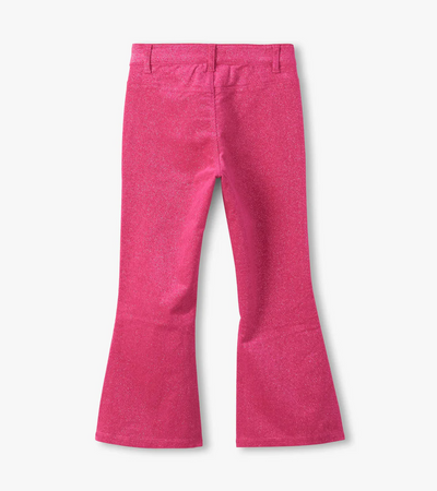 Raspberry Rose Patch Pocket Flared Pants