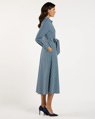 Kitty Dress - Floral Mosaic Navy
