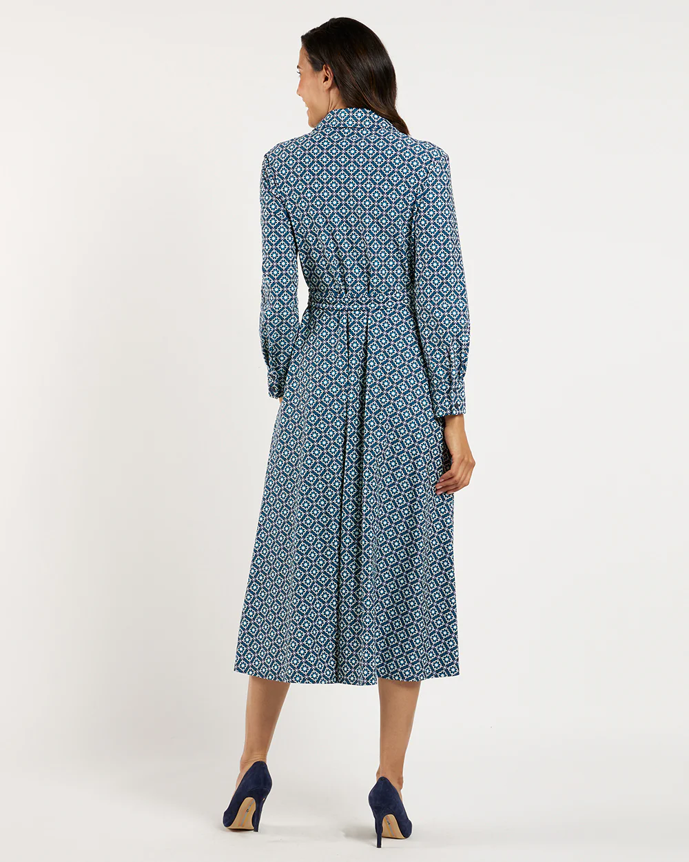Kitty Dress - Floral Mosaic Navy