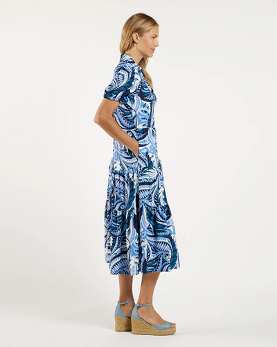 Portia Dress - Sundance Paisley Navy Peacock