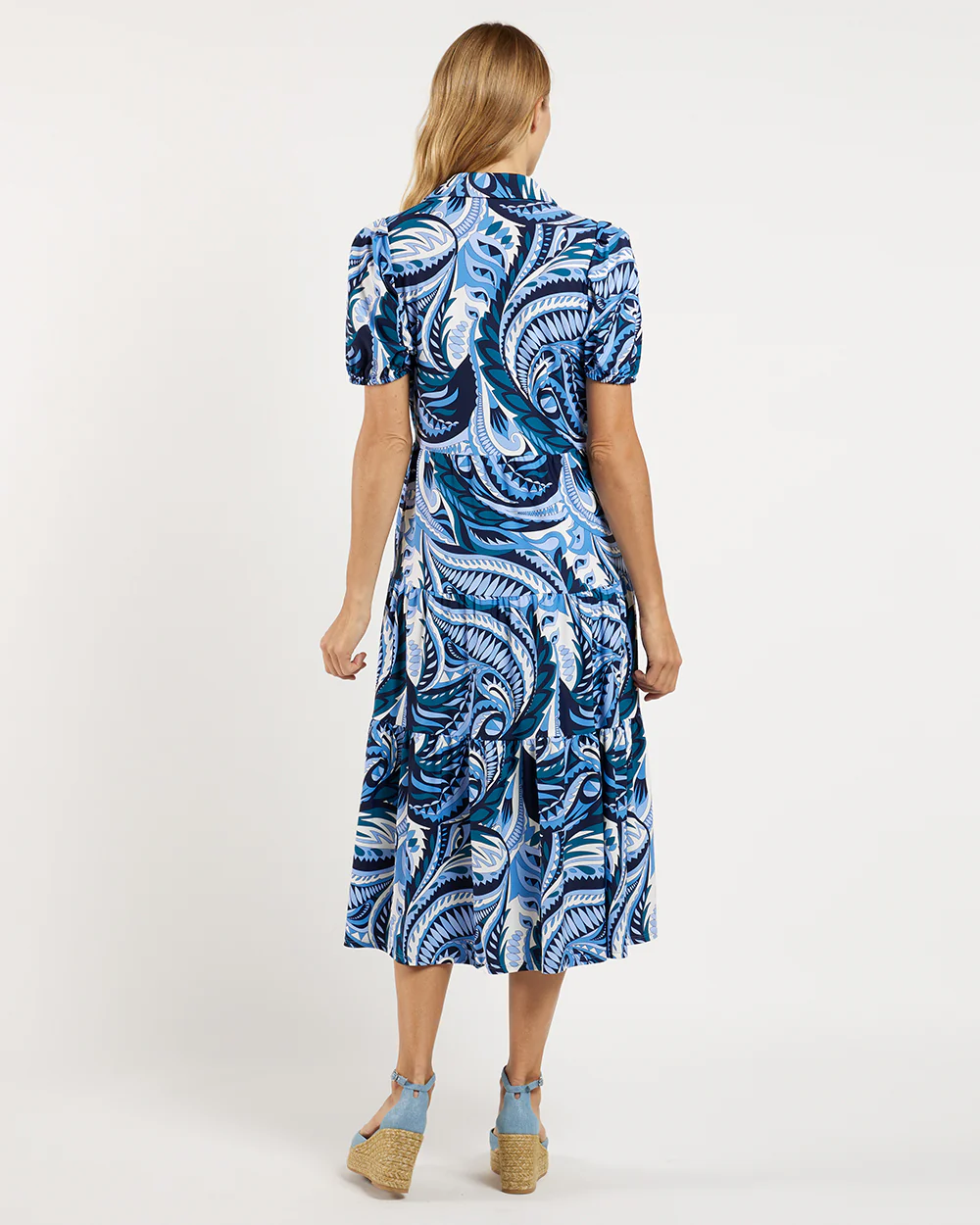 Portia Dress - Sundance Paisley Navy Peacock