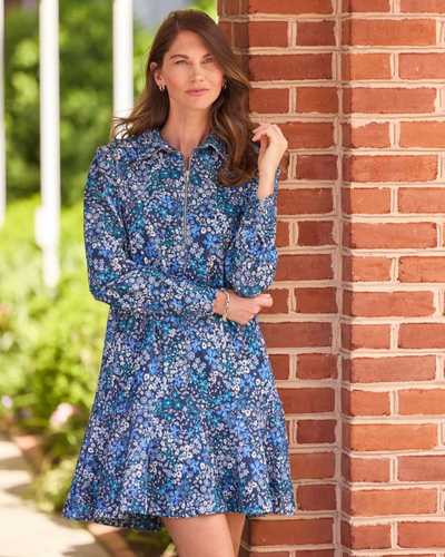 Bunny Dress Corduroy - Ditsy Floral Navy