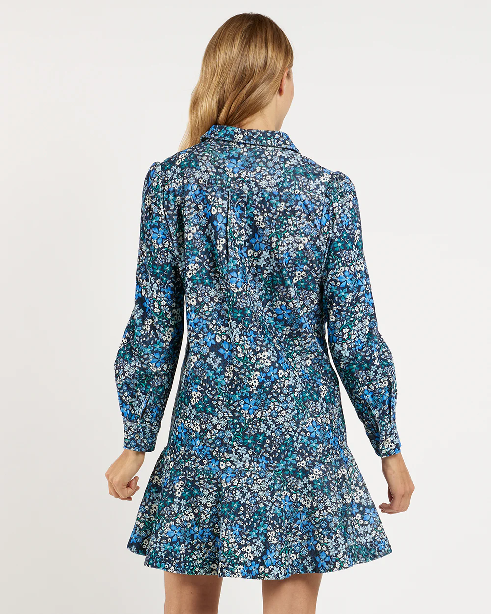Bunny Dress Corduroy - Ditsy Floral Navy