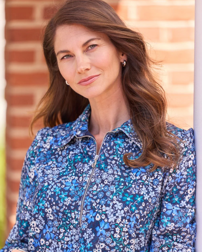 Bunny Dress Corduroy - Ditsy Floral Navy