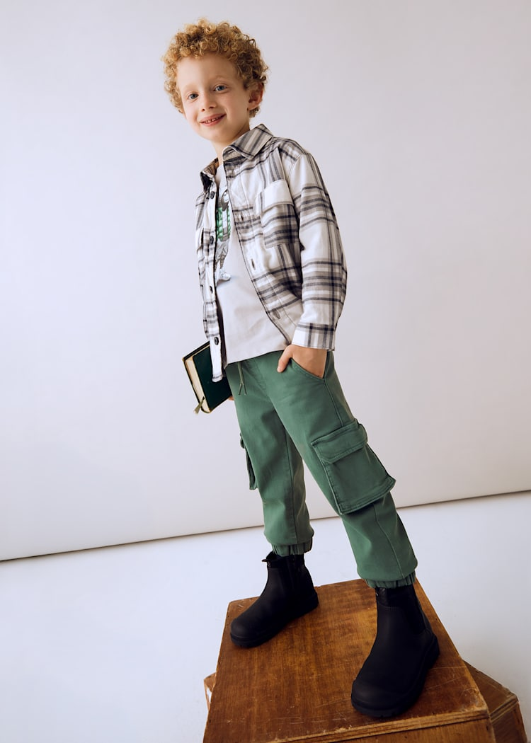 Boy Soft Cargo Pants - Spruce