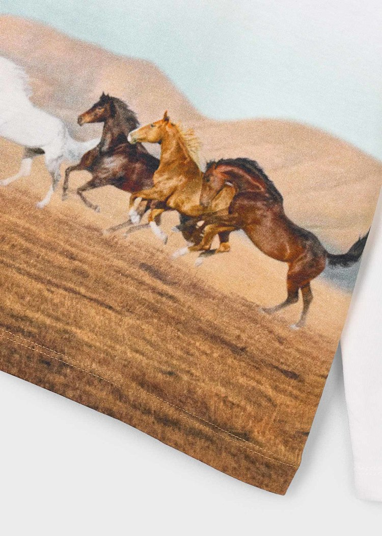 Boy Printed T-Shirt - Horses