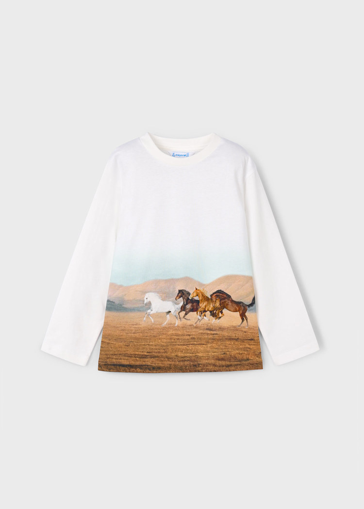 Boy Printed T-Shirt - Horses
