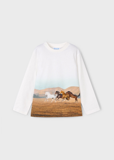 Boy Printed T-Shirt - Horses
