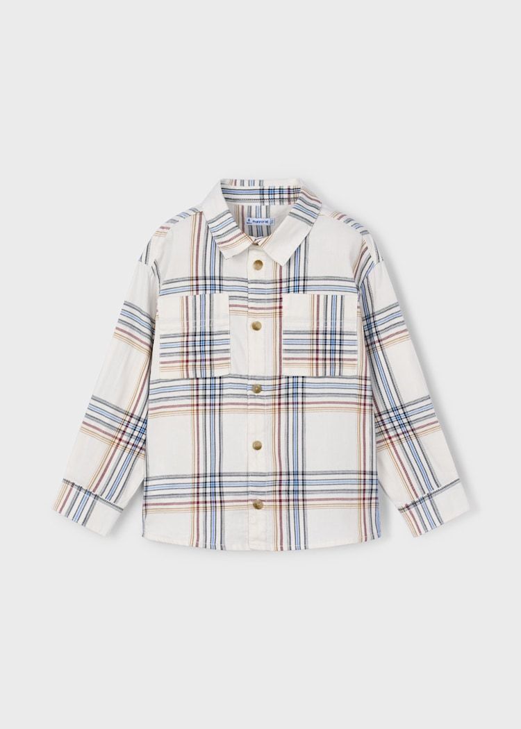 Boy Plaid Shirt - Cereal