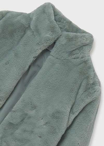 Girl Faux Fur Coat - Jade